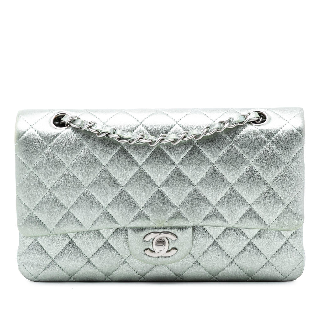 Chanel Medium Classic Metallic Lambskin Double Flap