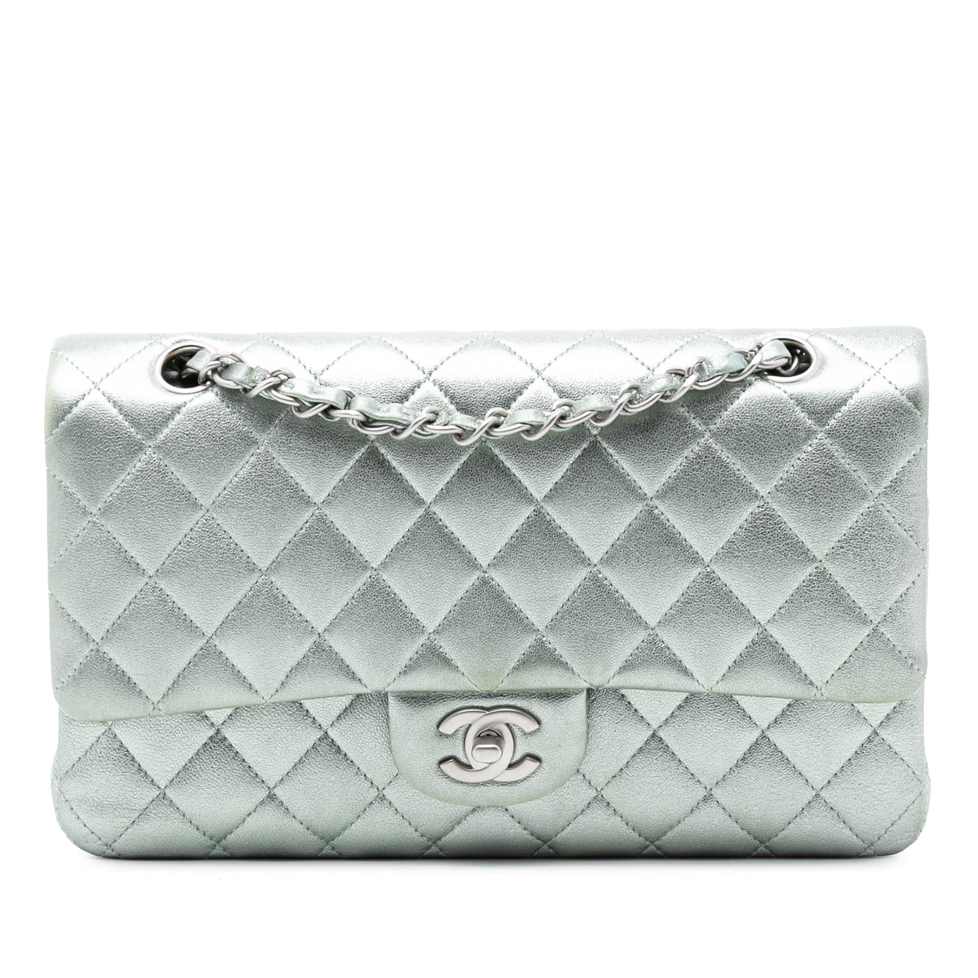Chanel Medium Classic Metallic Lambskin Double Flap