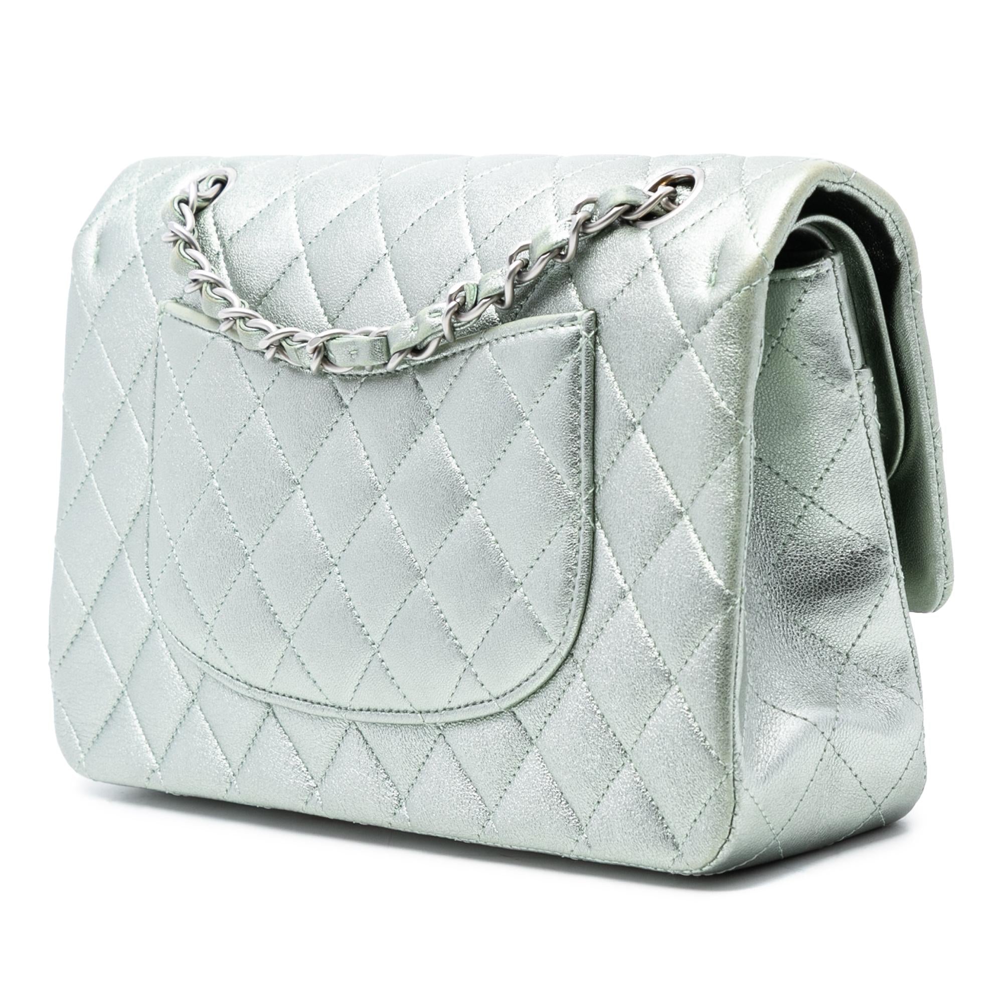 Chanel Medium Classic Metallic Lambskin Double Flap