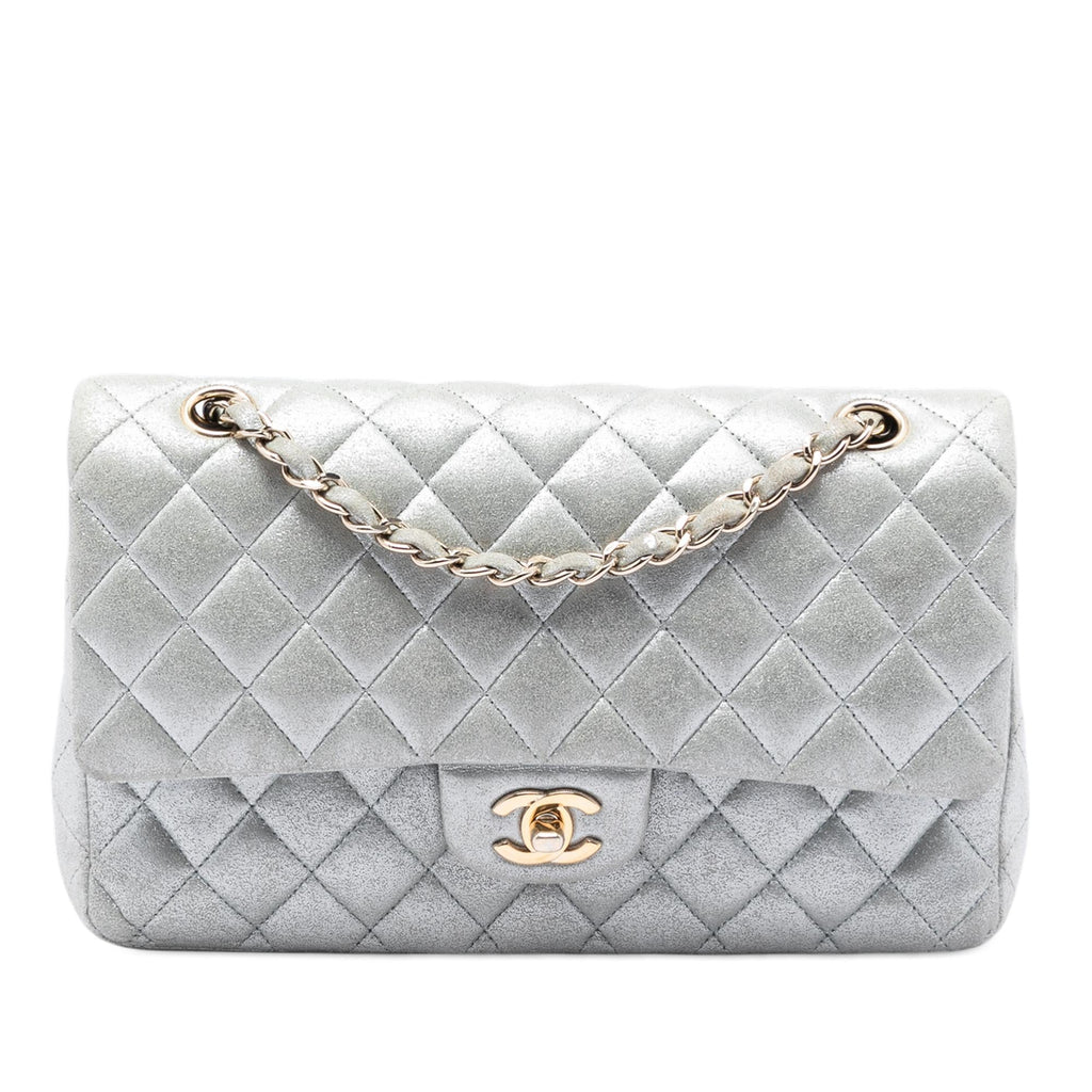 Chanel Medium Classic Metallic Lambskin Double Flap