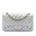 Chanel Medium Classic Metallic Lambskin Double Flap