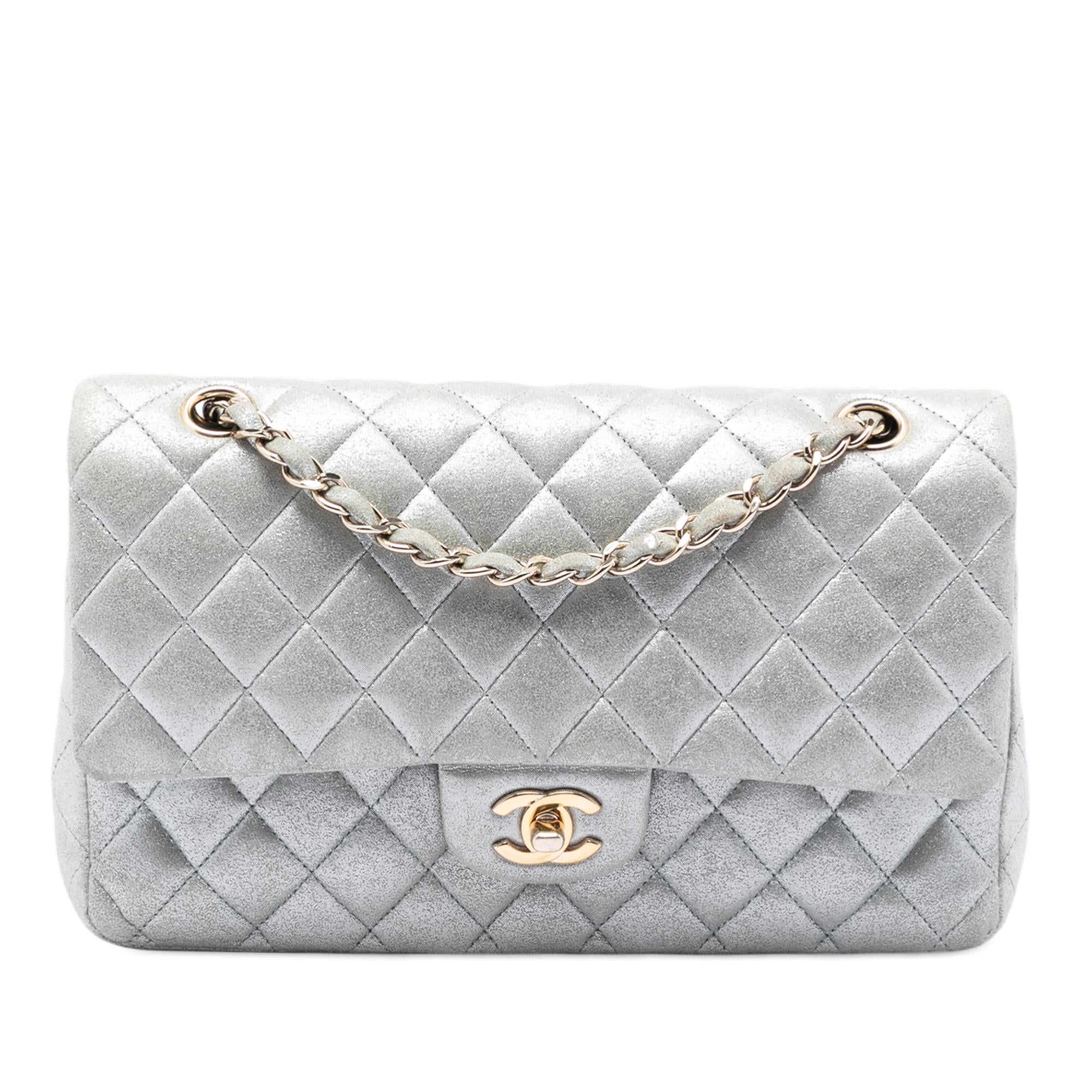 Chanel Medium Classic Metallic Lambskin Double Flap