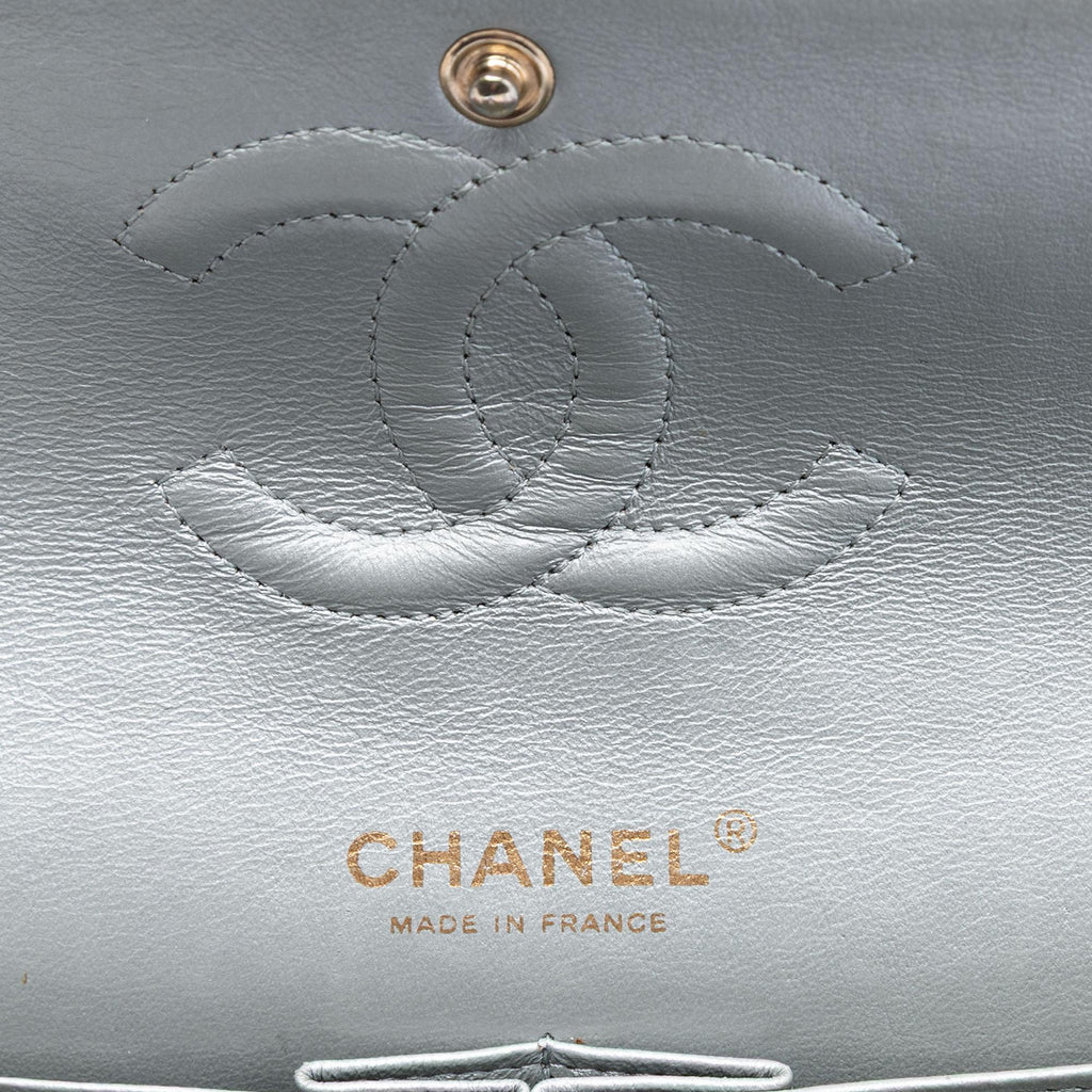 Chanel Medium Classic Metallic Lambskin Double Flap