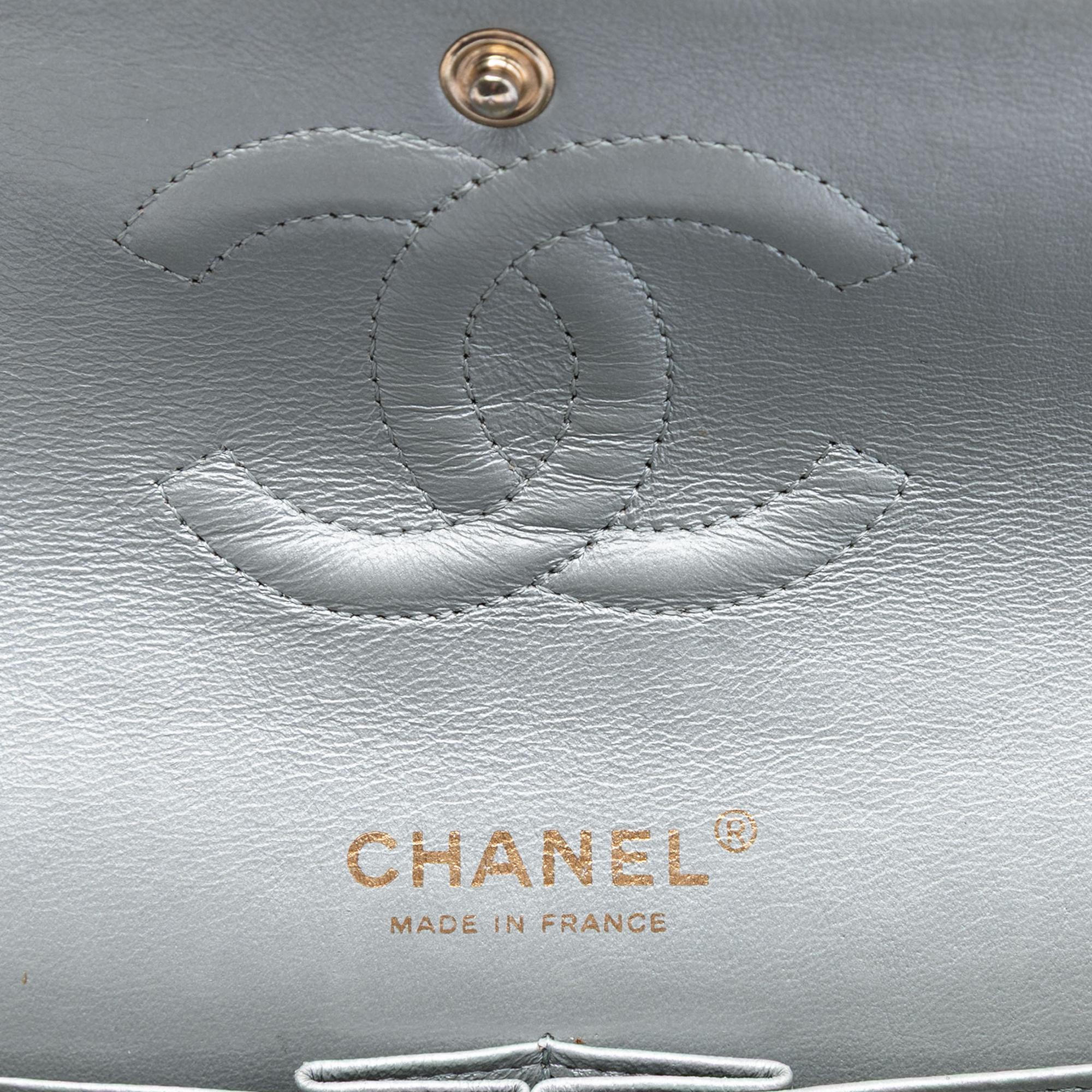 Chanel Medium Classic Metallic Lambskin Double Flap