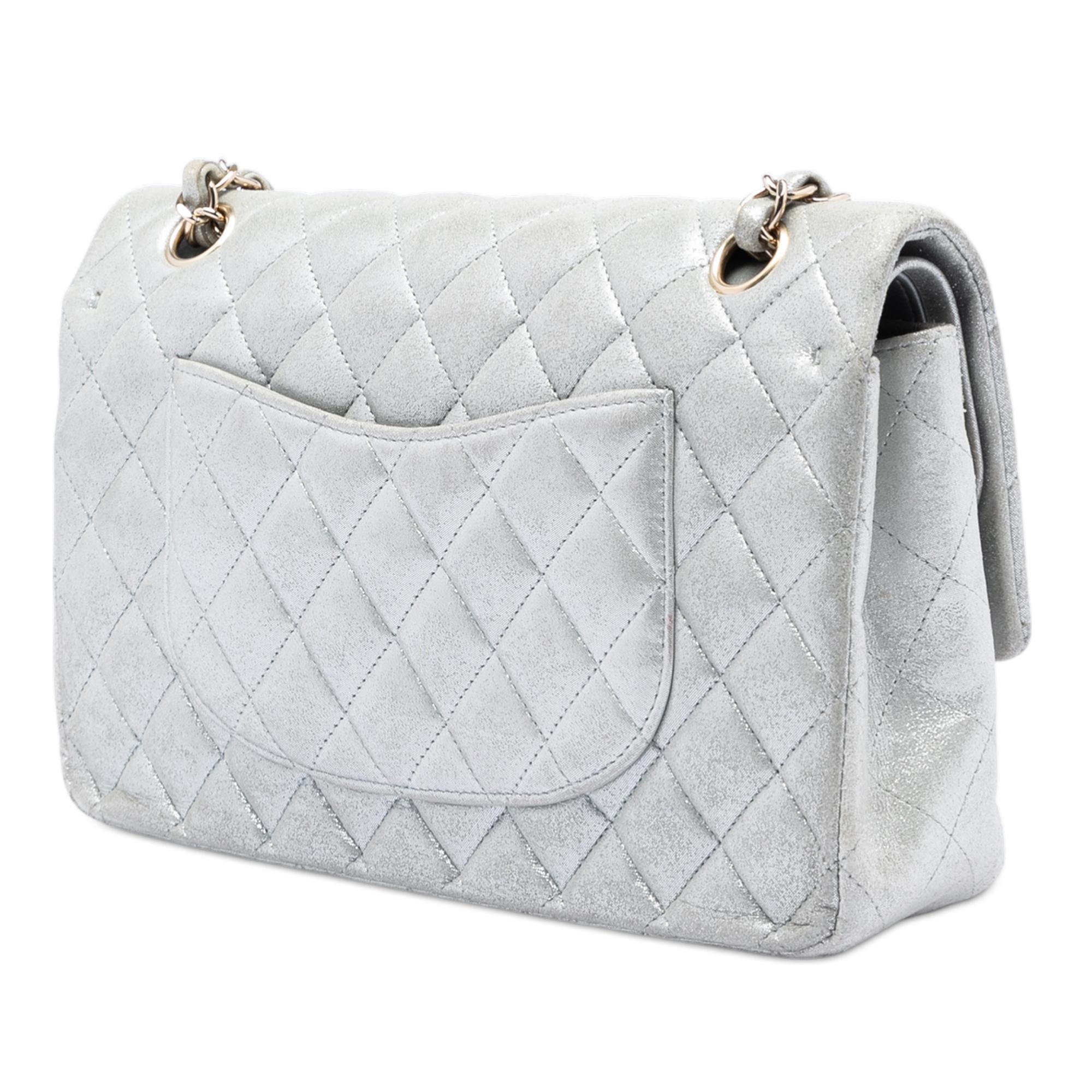 Chanel Medium Classic Metallic Lambskin Double Flap