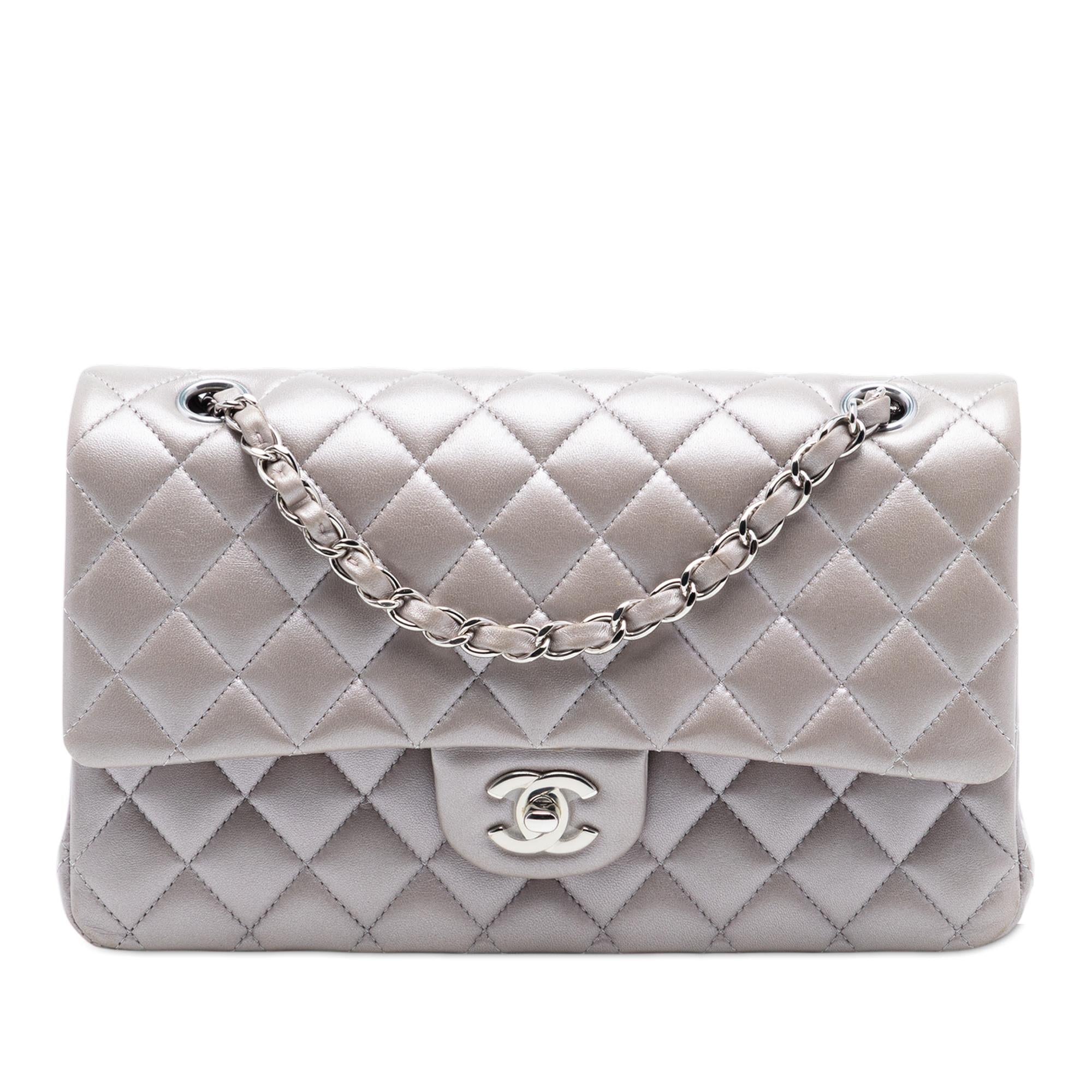 Chanel Medium Classic Metallic Lambskin Double Flap