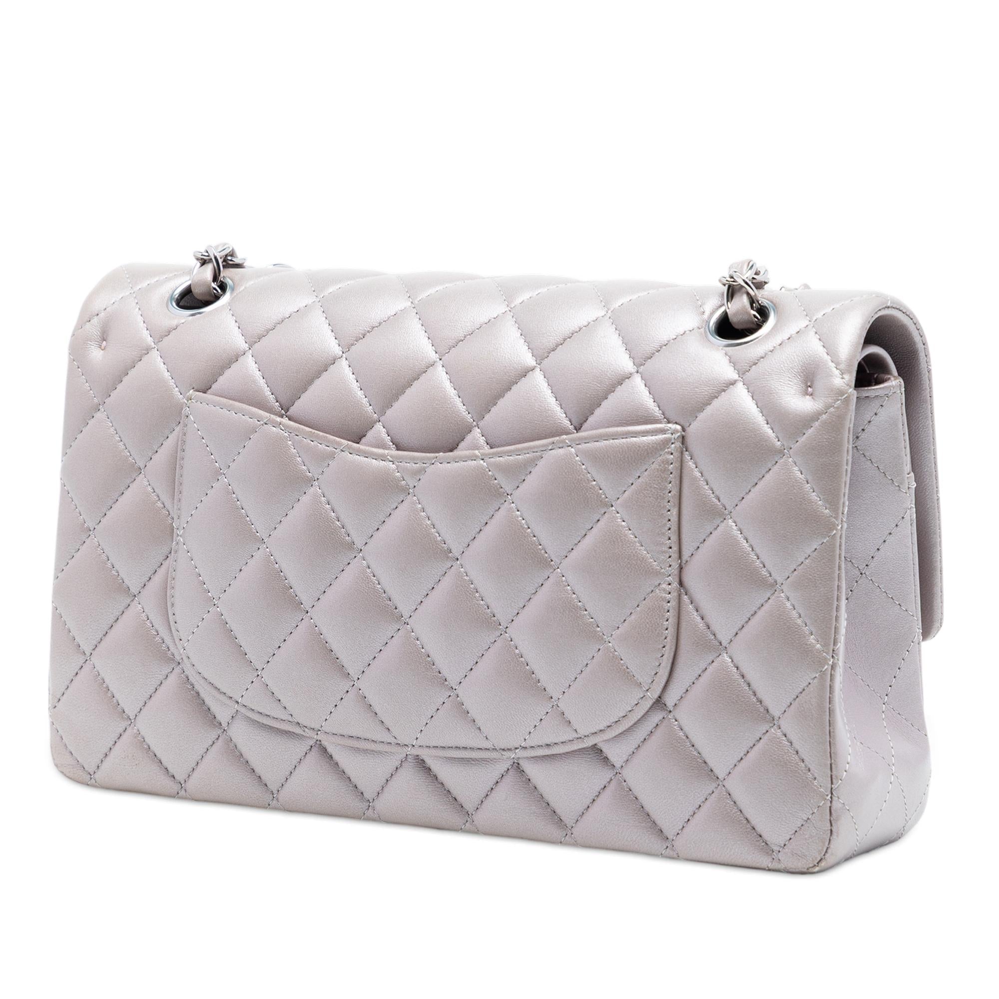 Chanel Medium Classic Metallic Lambskin Double Flap