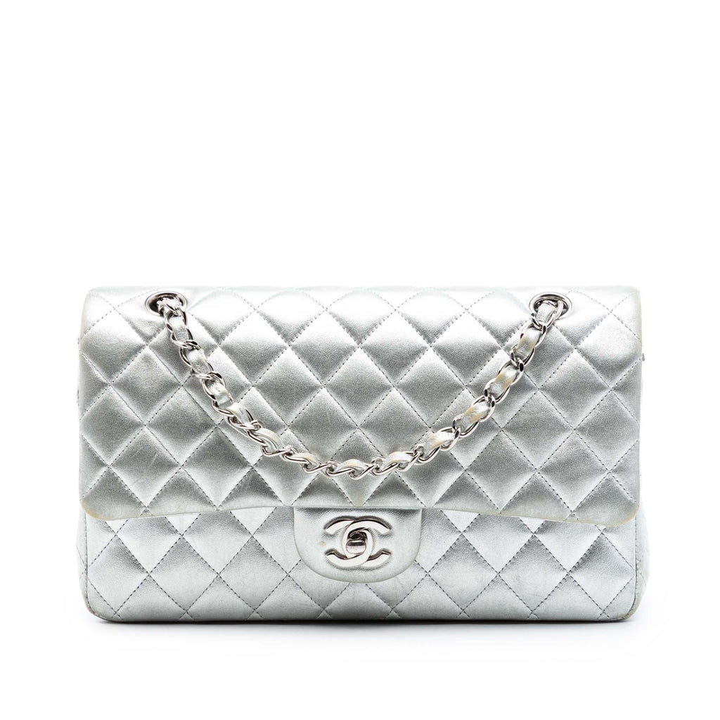 Chanel Medium Classic Metallic Lambskin Double Flap