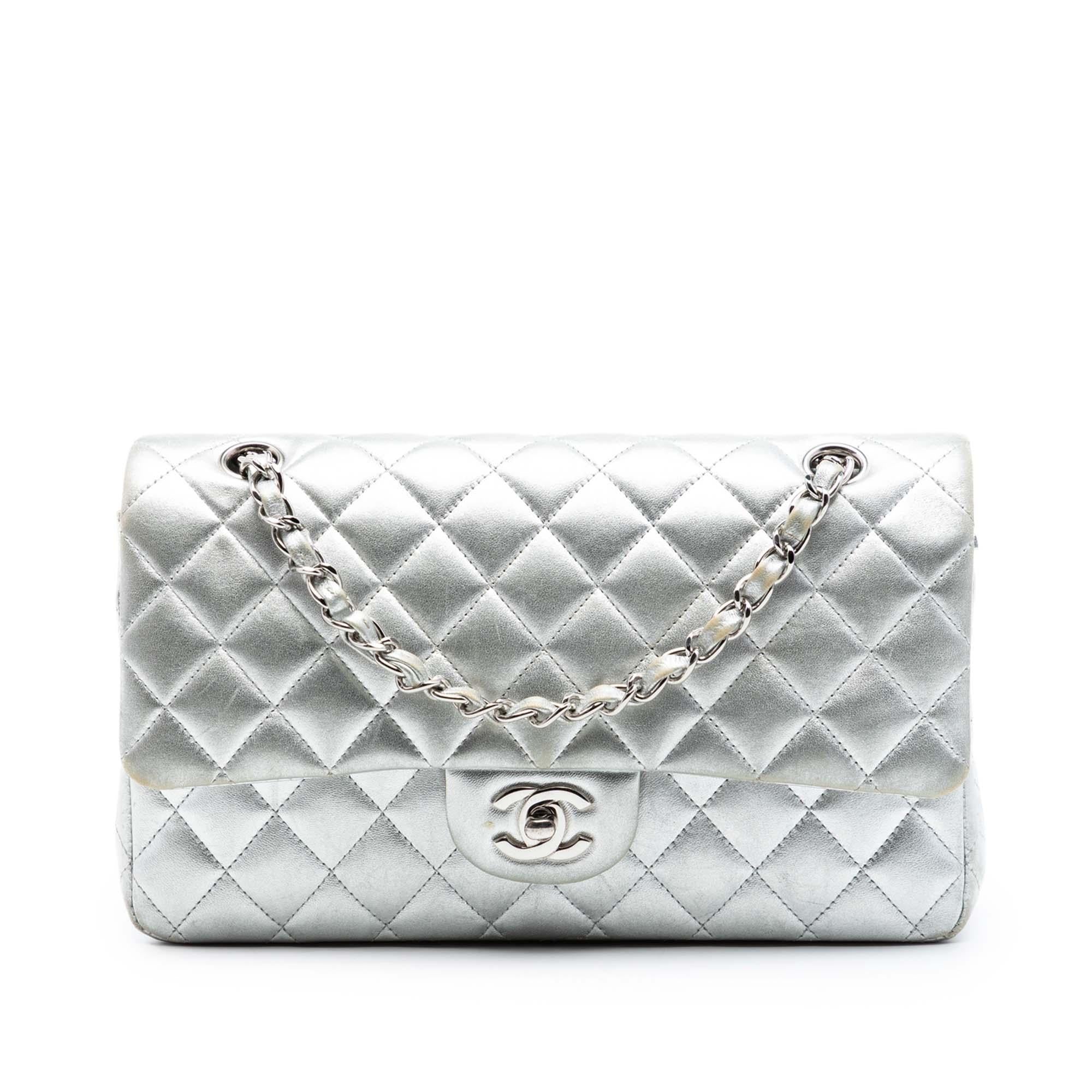 Chanel Medium Classic Metallic Lambskin Double Flap