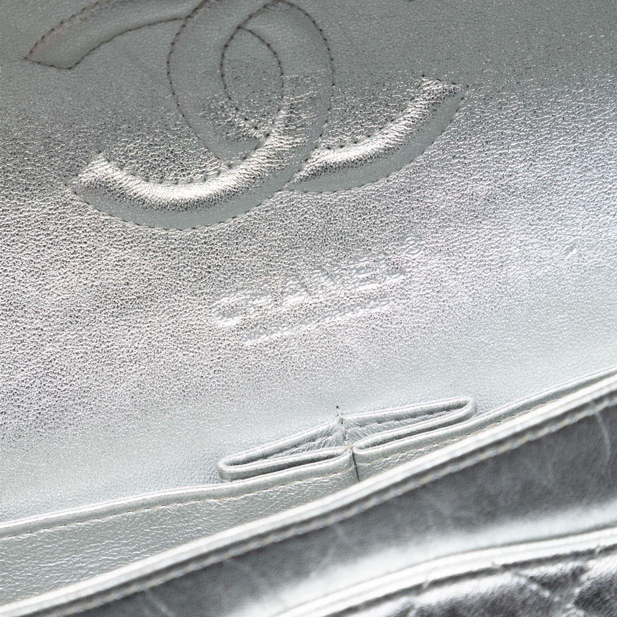 Chanel Medium Classic Metallic Lambskin Double Flap