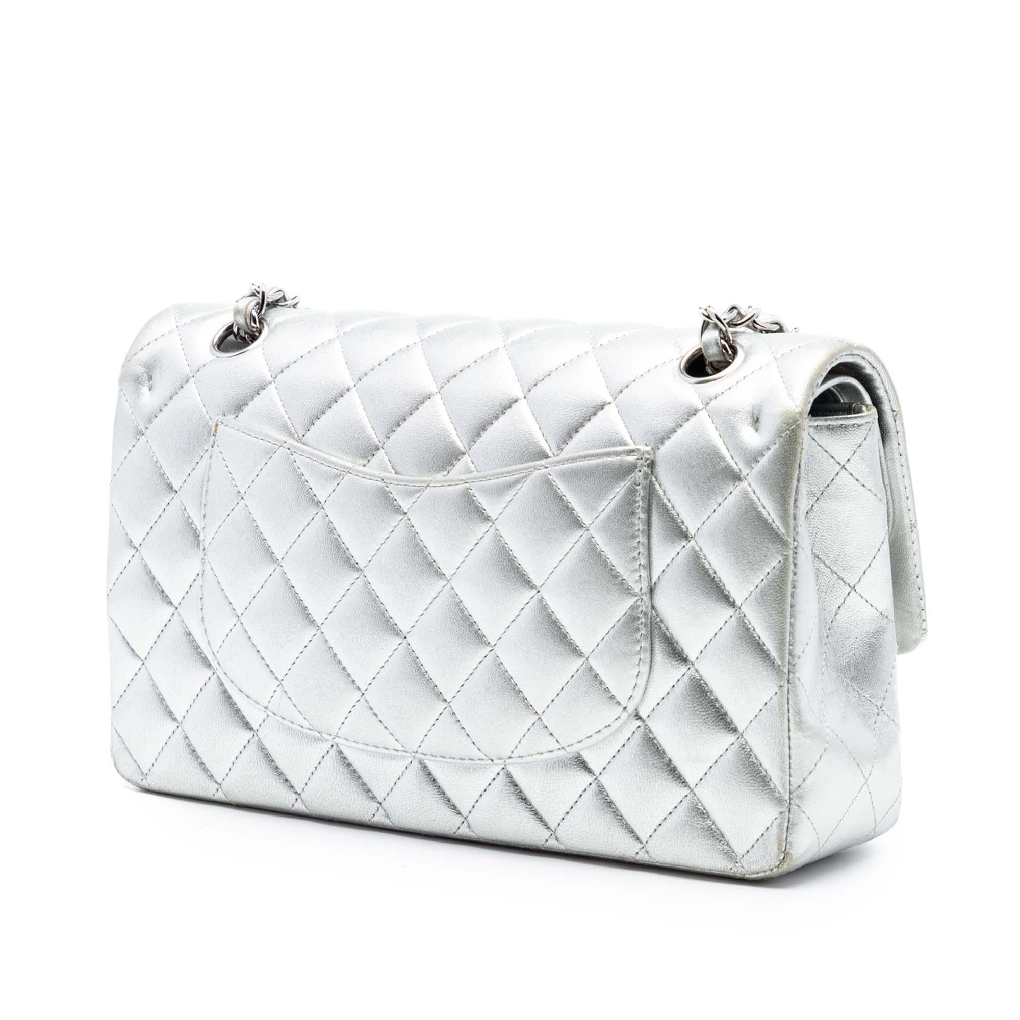 Chanel Medium Classic Metallic Lambskin Double Flap