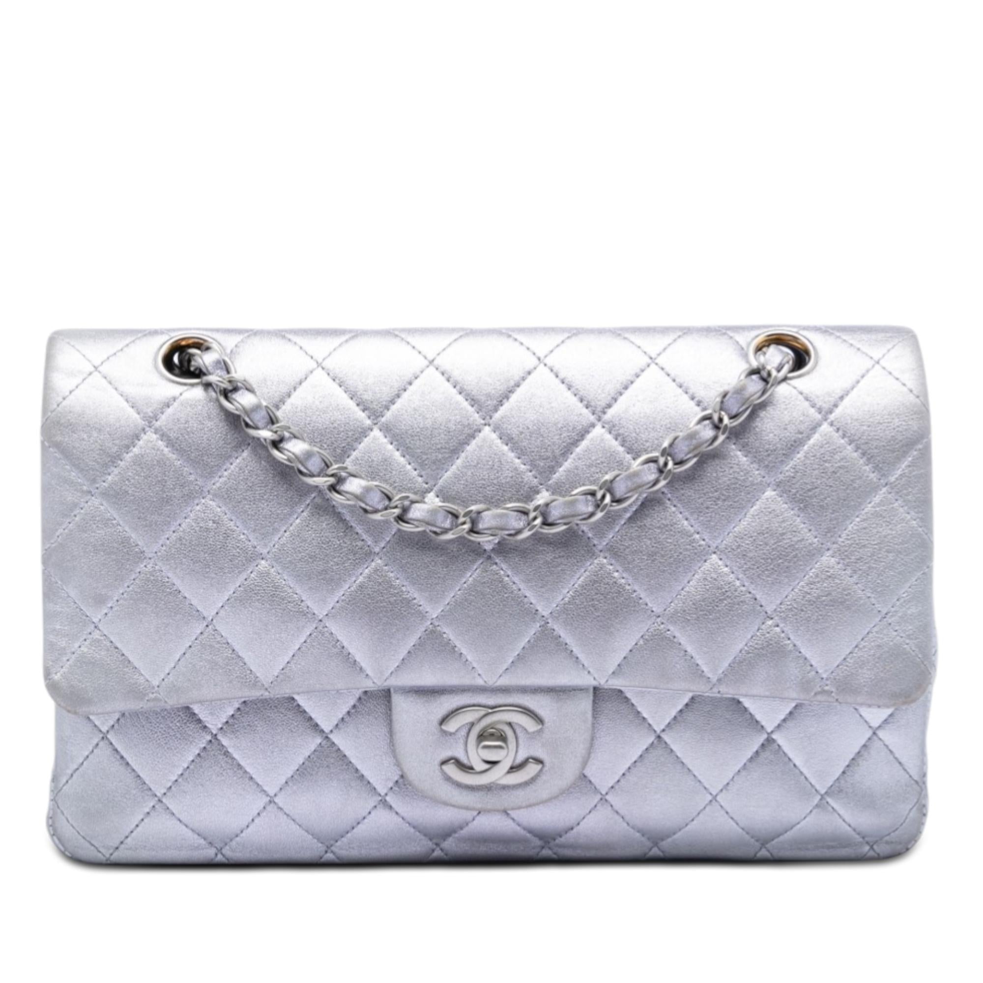 Chanel Medium Classic Metallic Lambskin Double Flap