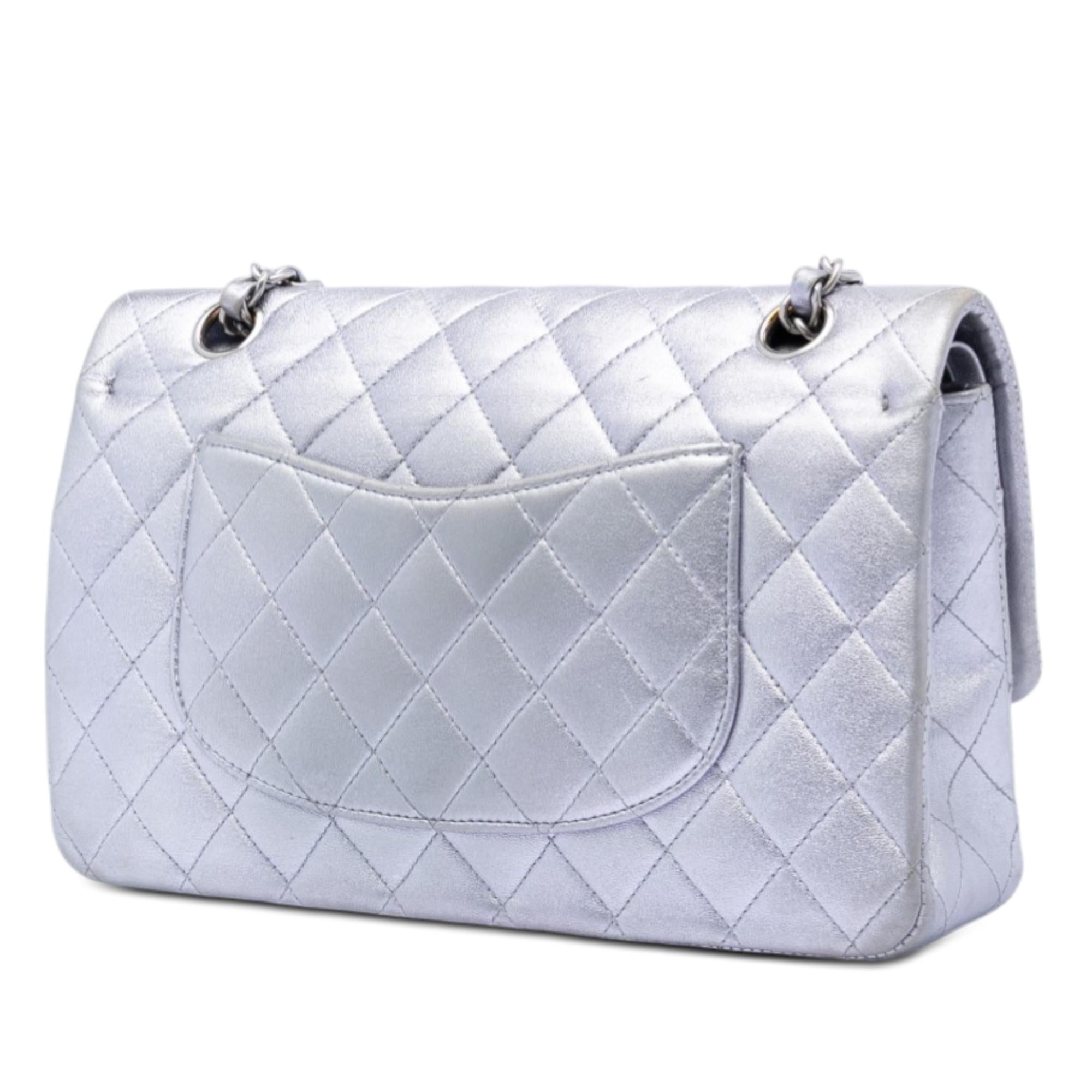 Chanel Medium Classic Metallic Lambskin Double Flap