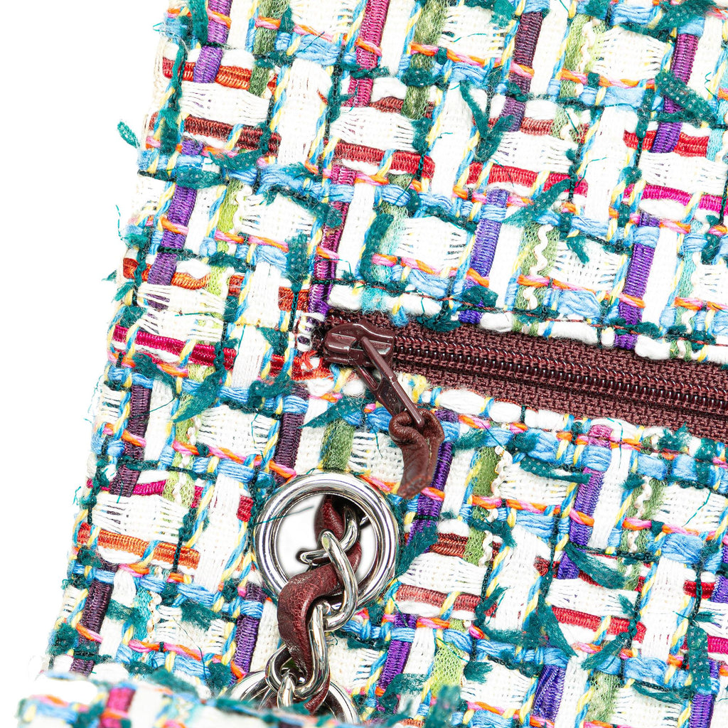 Chanel Medium Classic Multicolor Tweed Double Flap