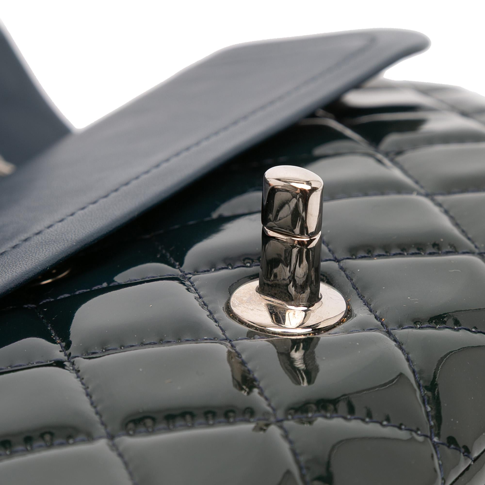 Chanel Medium Classic Patent Double Fla