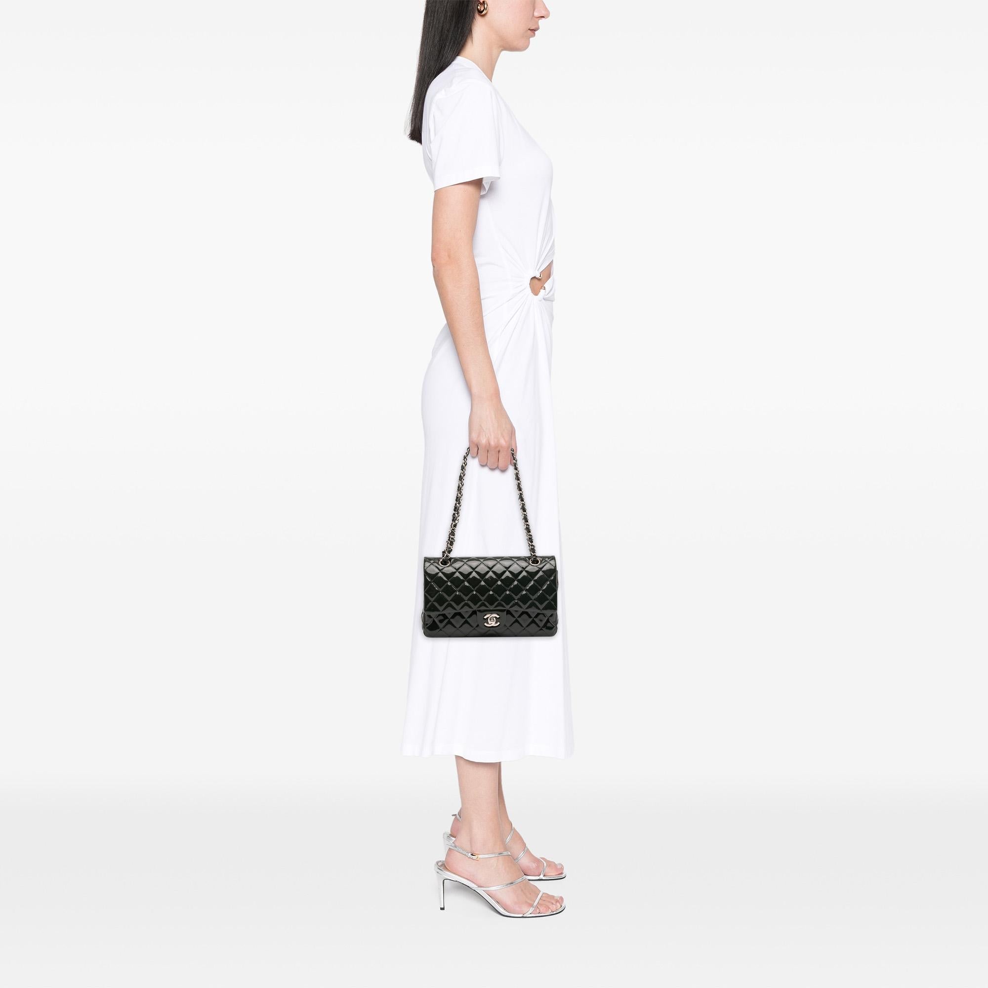Chanel Medium Classic Patent Double Fla