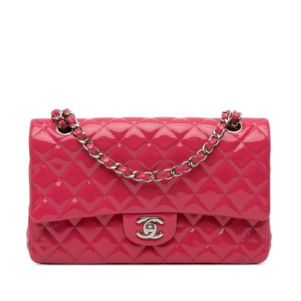 Chanel Medium Classic Patent Double Flap (SHG-gwOeOo)