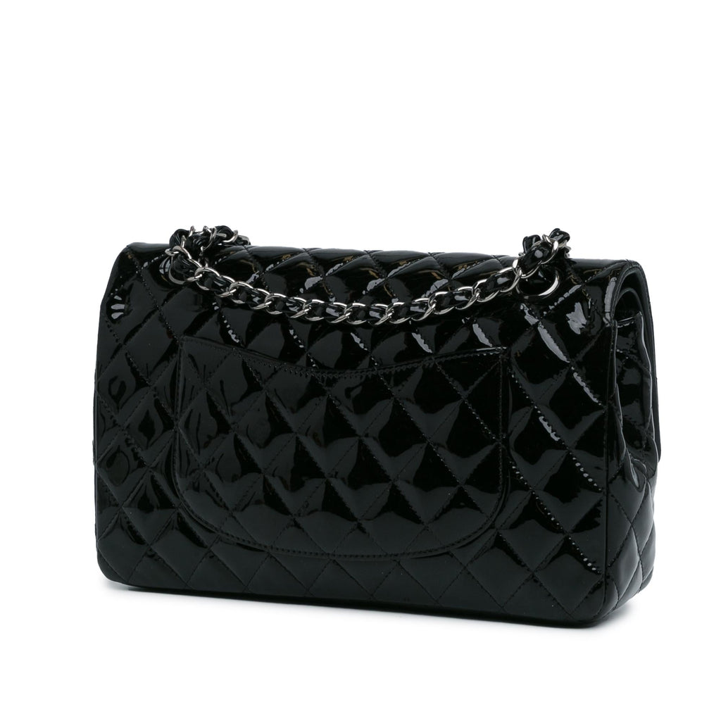 Chanel Medium Classic Patent Double Flap (SHG-BrQGTp)
