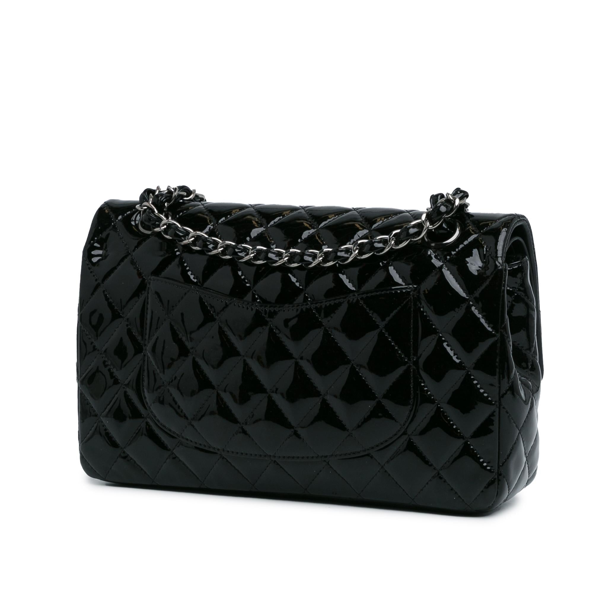 Chanel Medium Classic Patent Double Flap (SHG-BrQGTp)