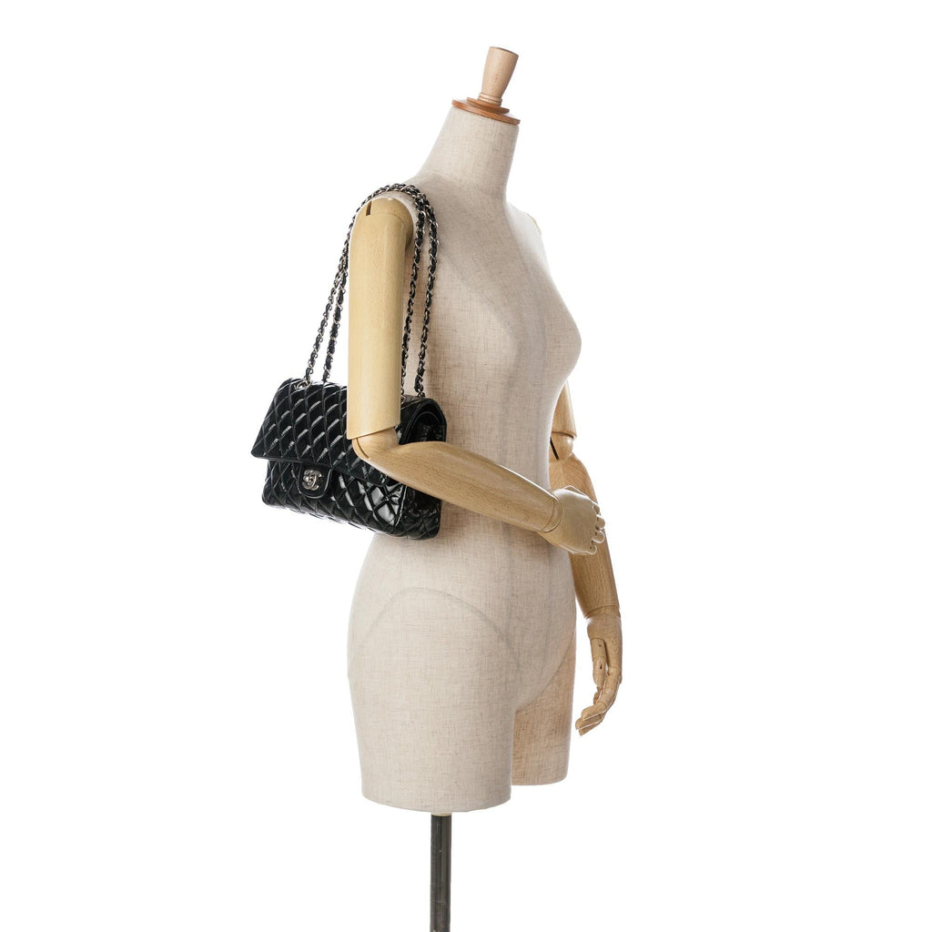 Chanel Medium Classic Patent Double Flap (SHG-dlmOm2)