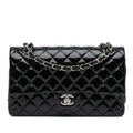 Chanel Medium Classic Patent Double Flap (SHG-p8CfGS)