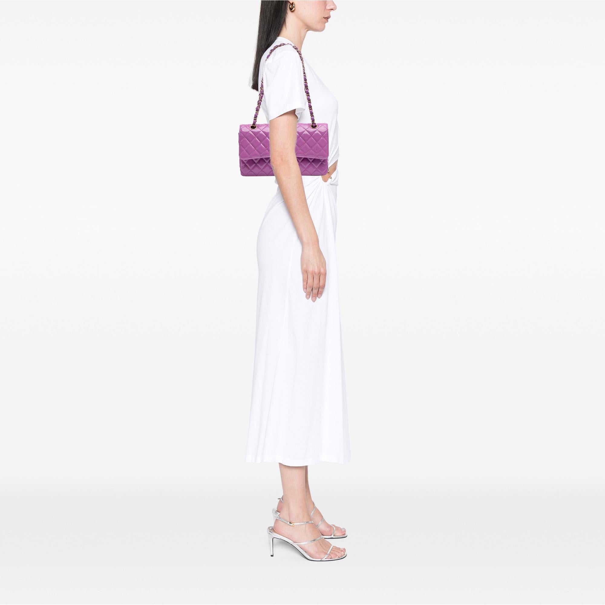 Chanel Medium Classic Patent Double Flap