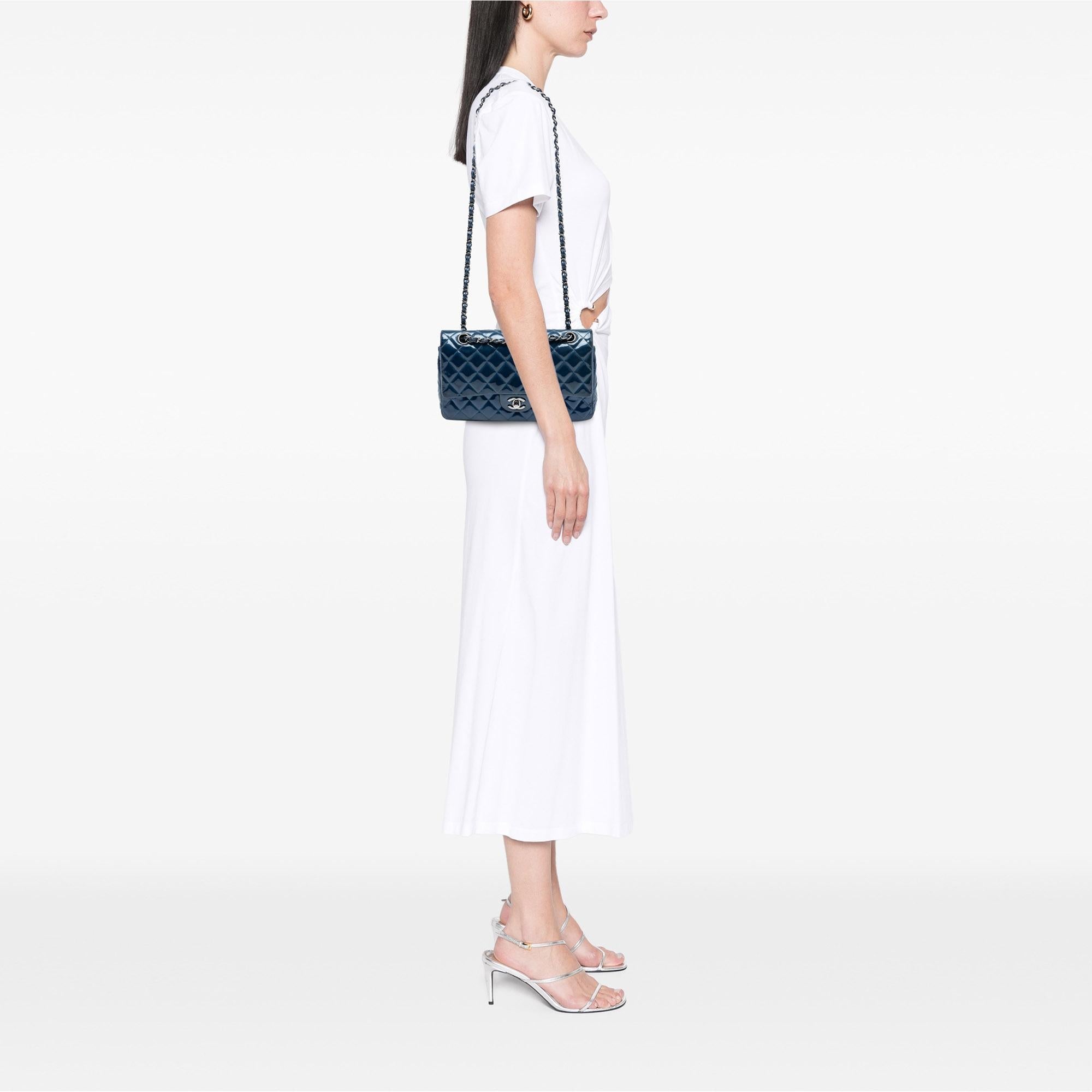 Chanel Medium Classic Patent Double Flap