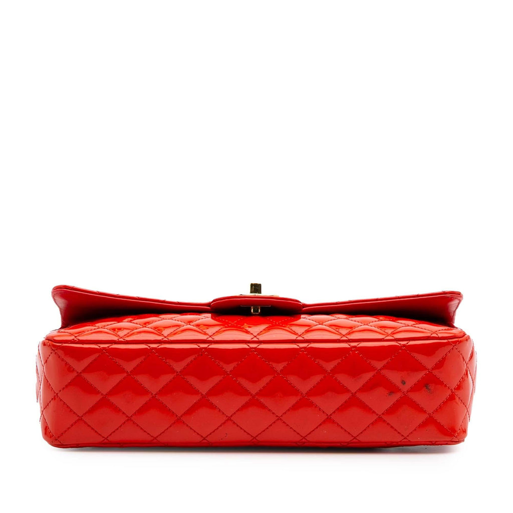 Chanel Medium Classic Patent Valentines Heart Charms Single Flap