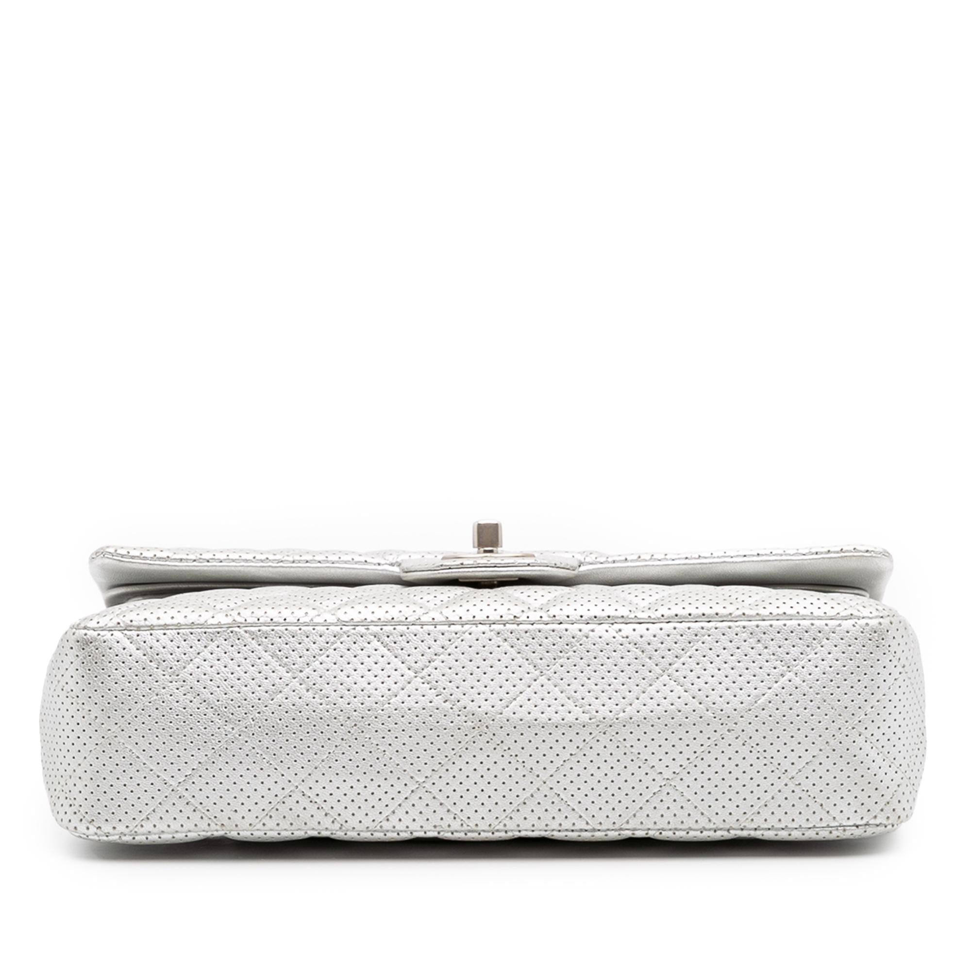 Chanel Medium Classic Perforated Lambskin Double Flap