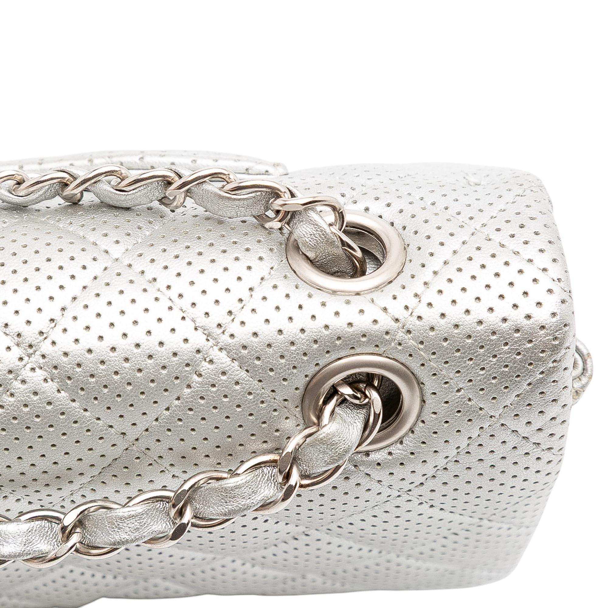 Chanel Medium Classic Perforated Lambskin Double Flap