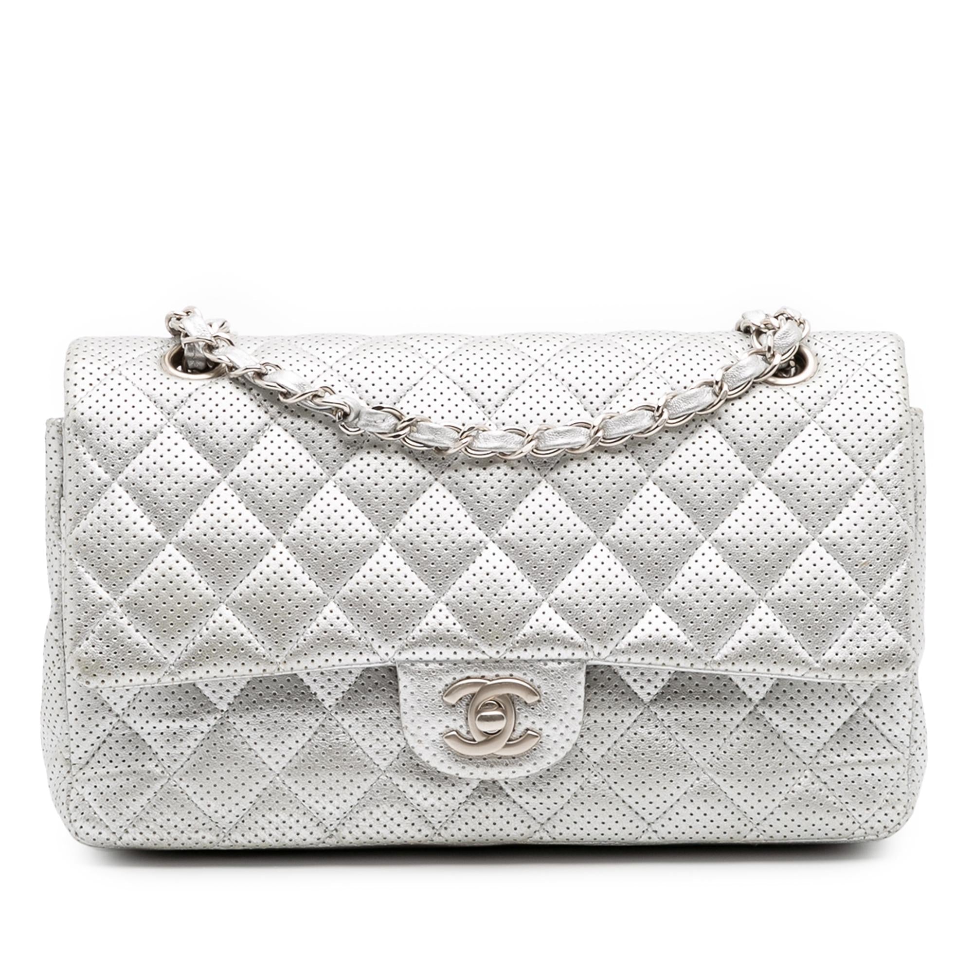 Chanel Medium Classic Perforated Lambskin Double Flap