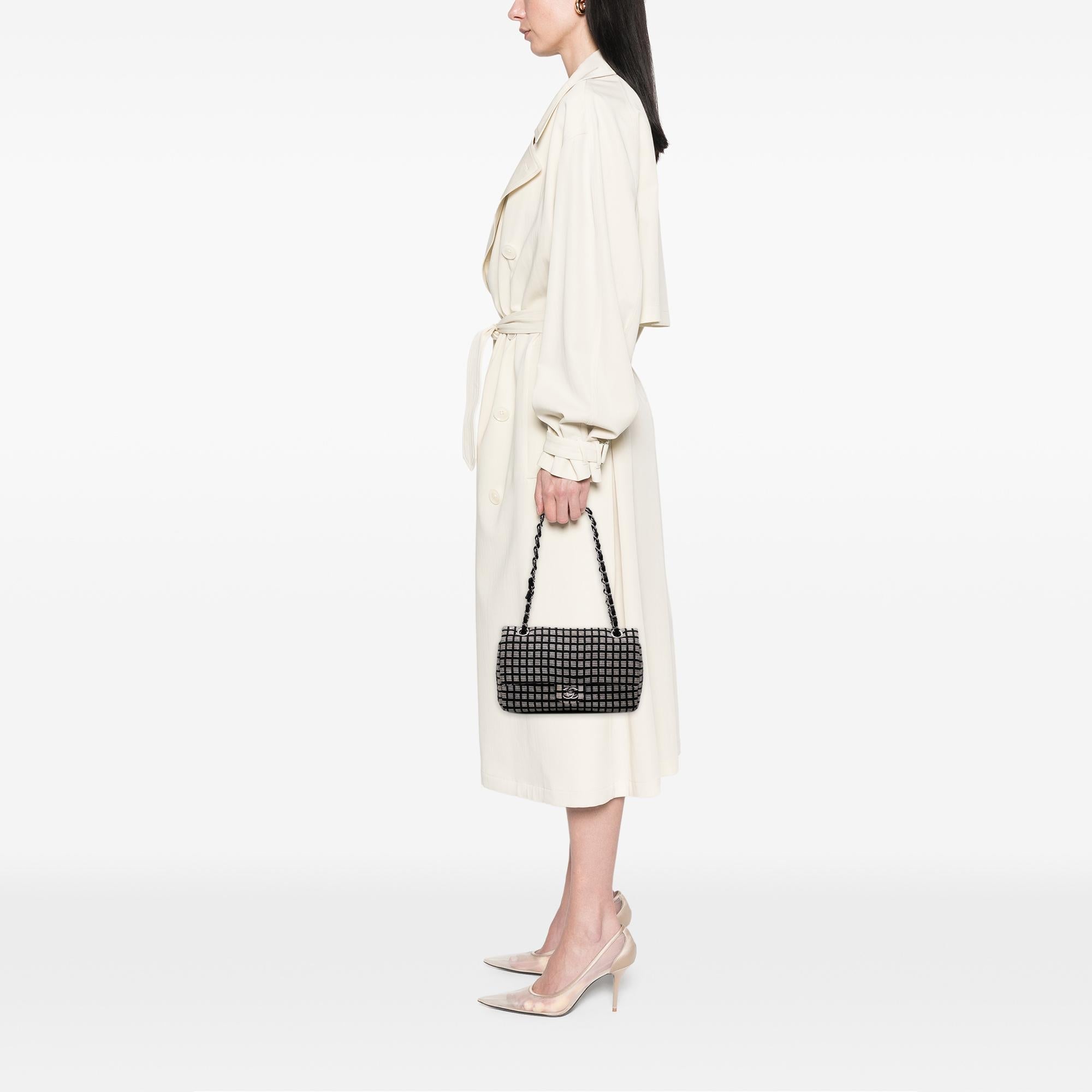 Chanel Medium Classic Ribbon Tweed Double Flap