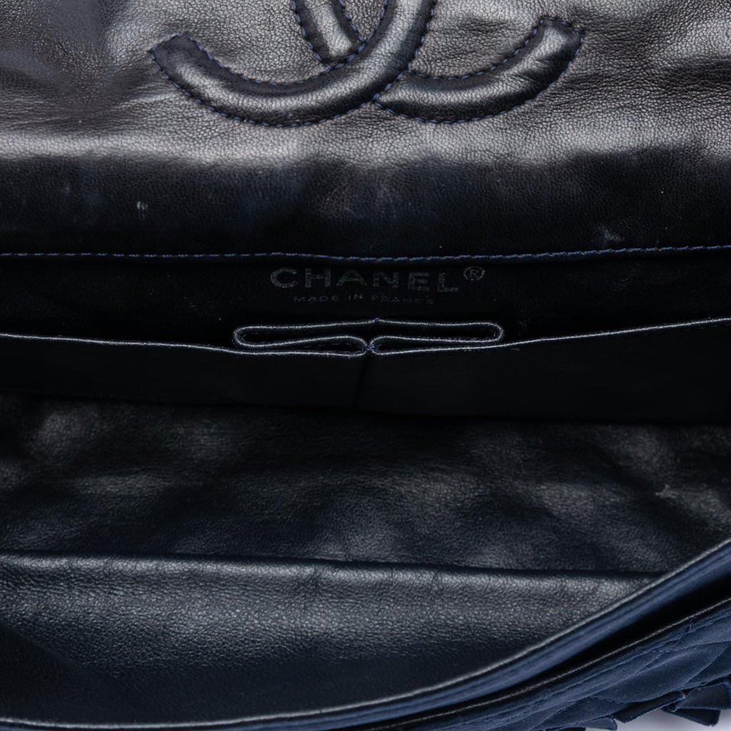 Chanel Medium Classic Satin Paillette Embellished Double Flap
