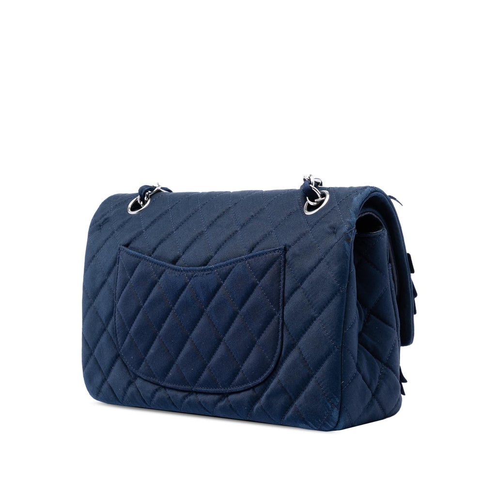 Chanel Medium Classic Satin Paillette Embellished Double Flap