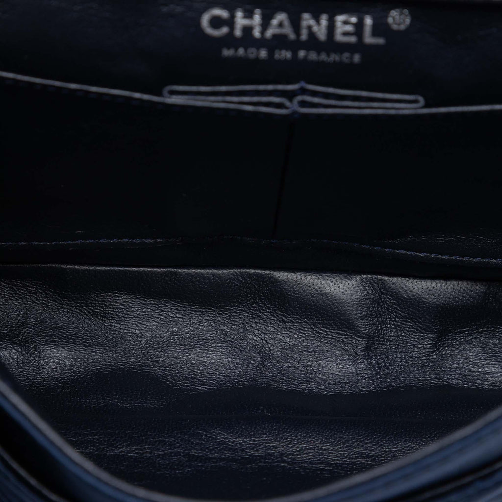 Chanel Medium Classic Satin Paillette Embellished Double Flap