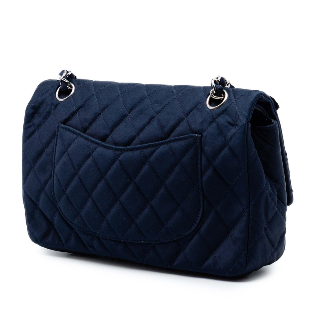 Chanel Medium Classic Satin Paillette Embellished Double Flap