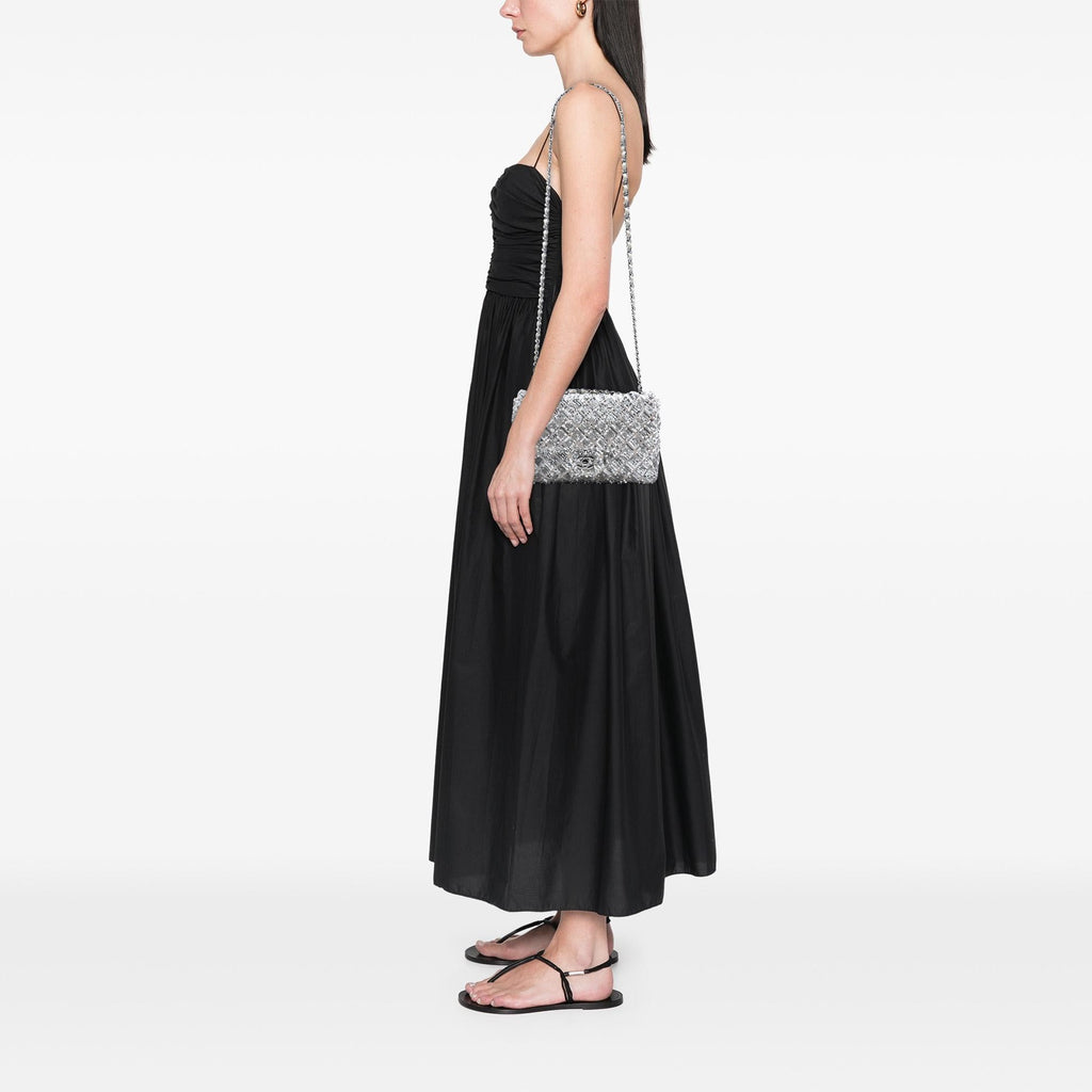 Chanel Medium Classic Satin and Sequin Single Flap