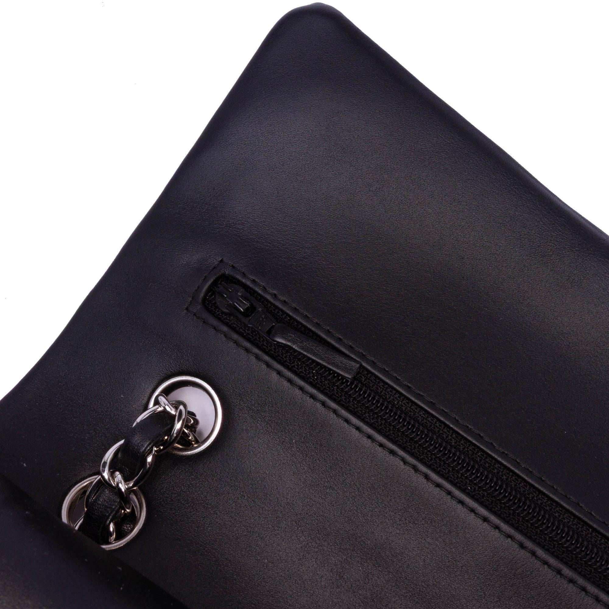 Chanel Medium Classic Striped Patent Double Flap