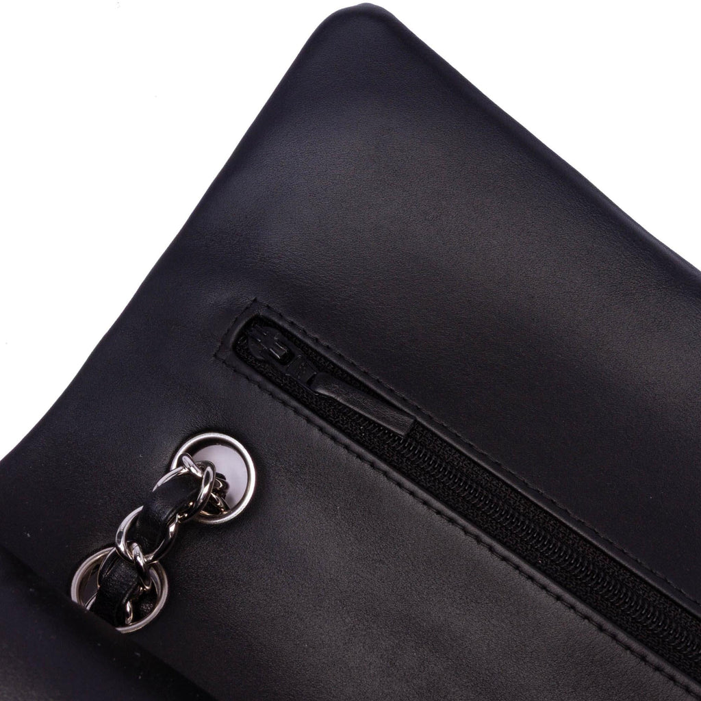 Chanel Medium Classic Striped Patent Double Flap