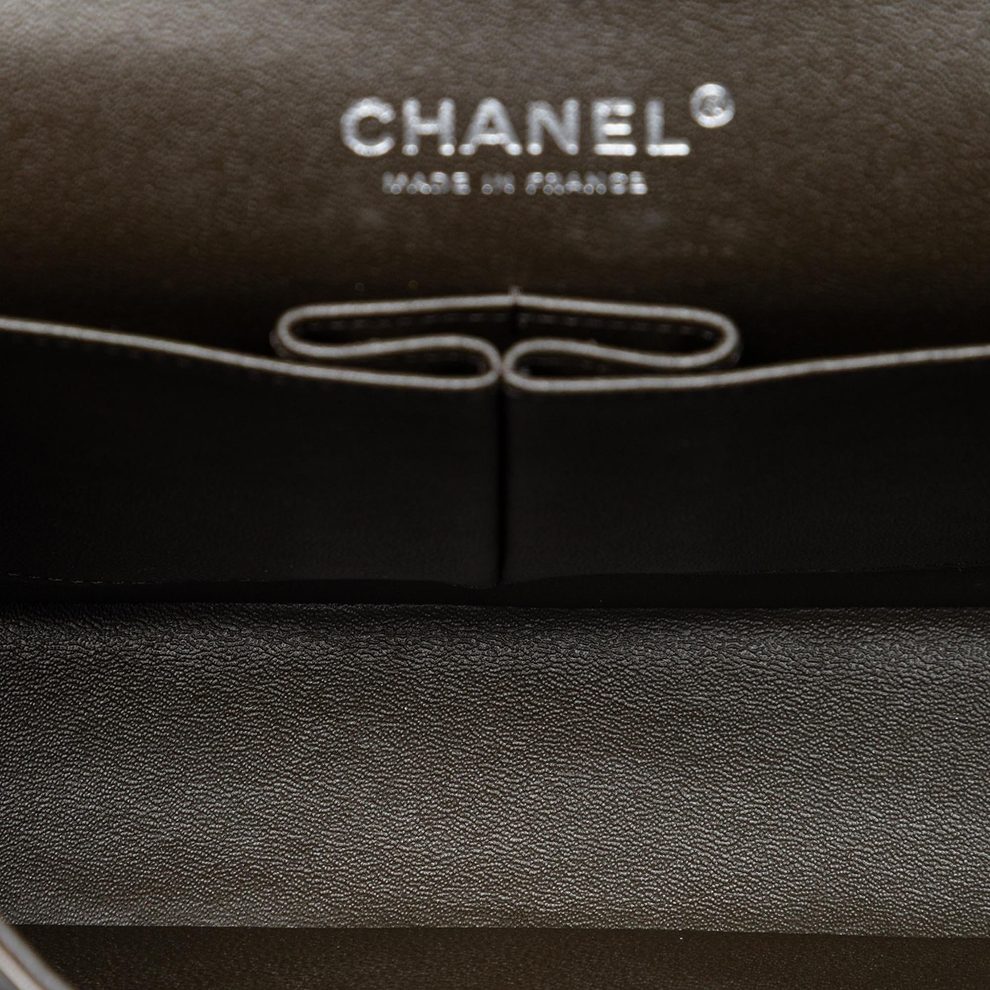 Chanel Medium Classic Tricolor Lambskin Double Flap