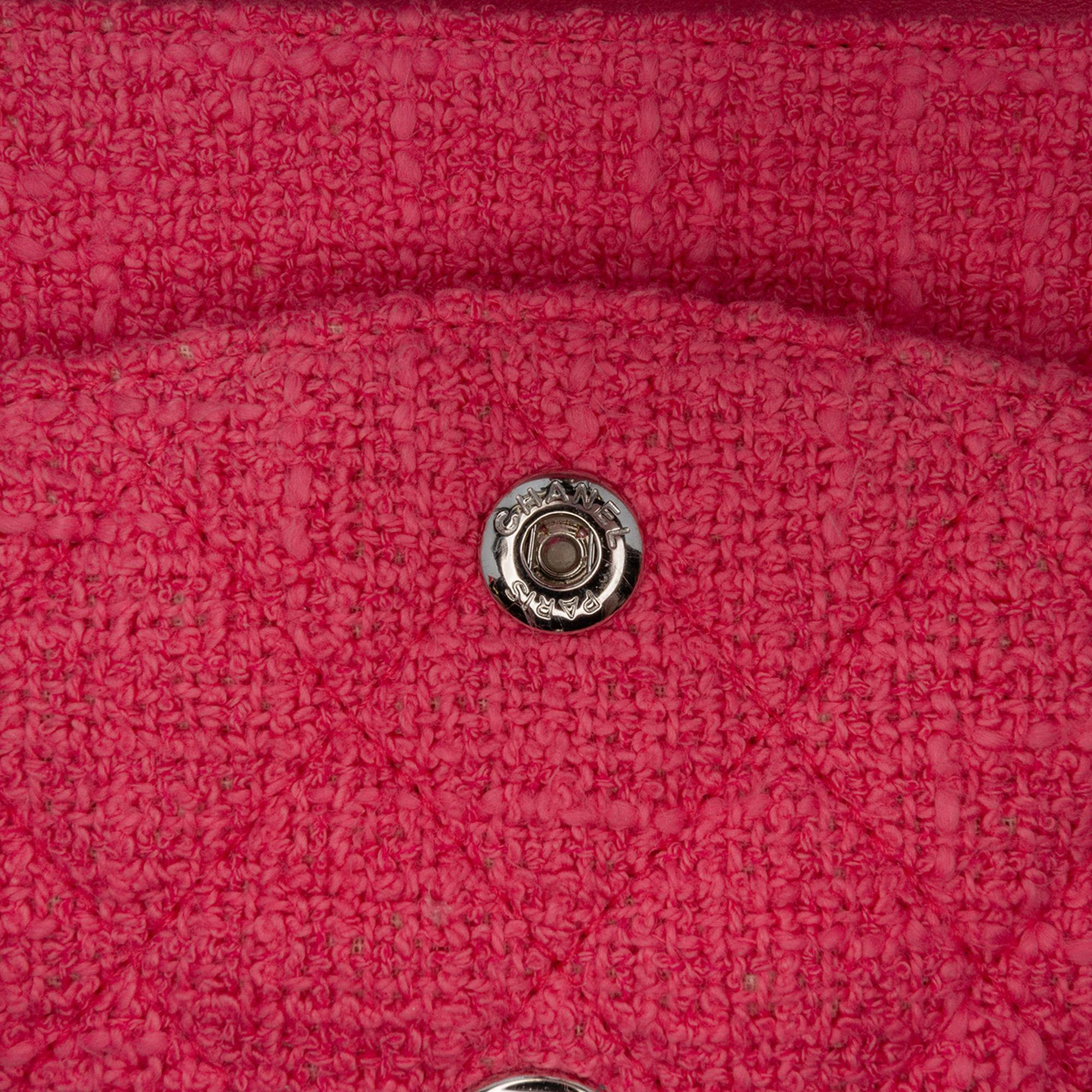 Chanel Medium Classic Tweed Flower Double Flap