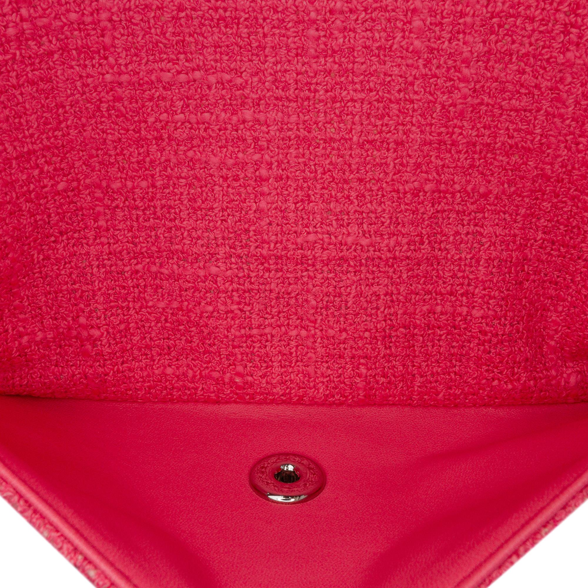 Chanel Medium Classic Tweed Flower Double Flap