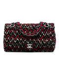 Chanel Medium Classic Tweed Sequins Double Flap