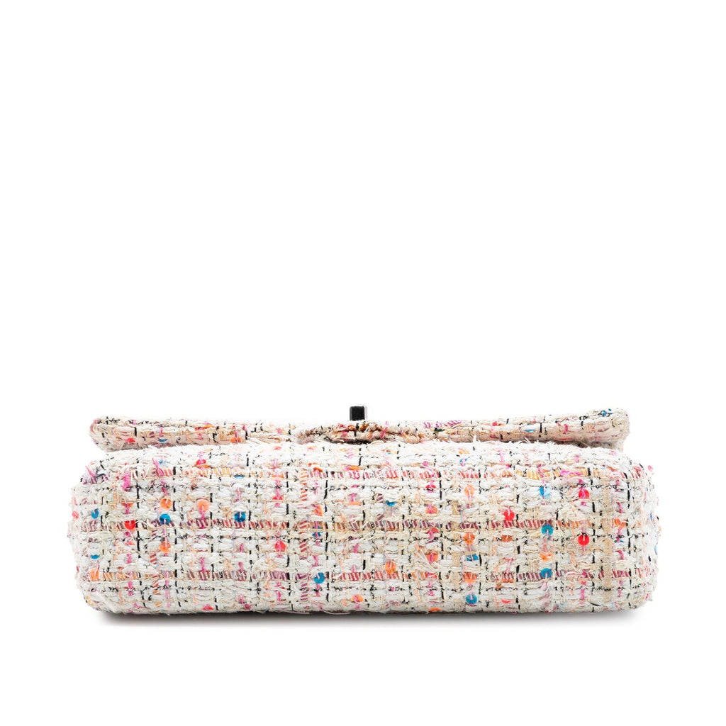 Chanel Medium Classic Tweed Sequins Double Flap