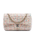 Chanel Medium Classic Tweed Sequins Double Flap