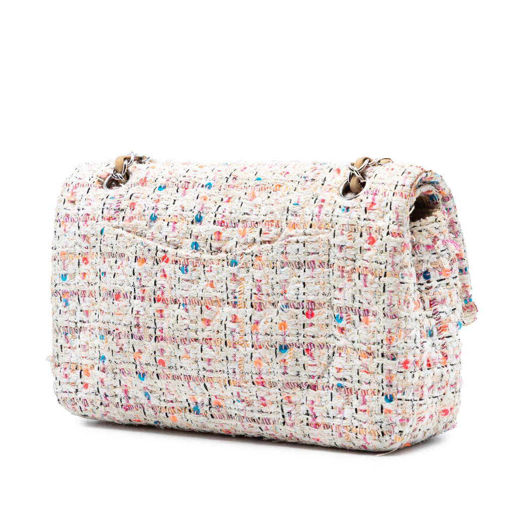 Chanel Medium Classic Tweed Sequins Double Flap