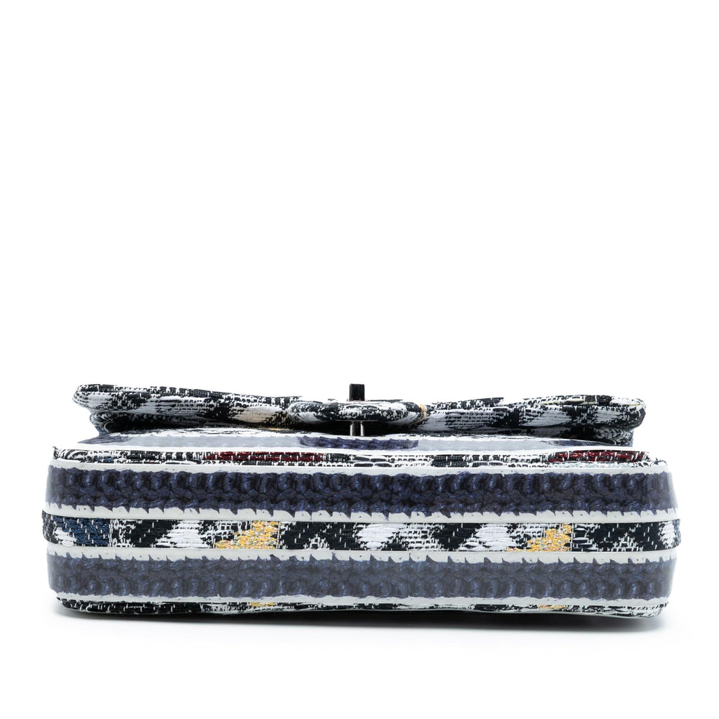 Chanel Medium Classic Tweed and Silicone Double Flap