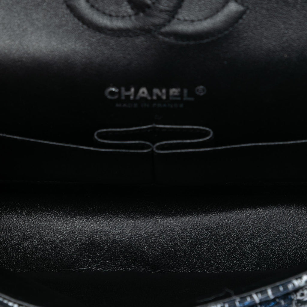 Chanel Medium Classic Tweed and Silicone Double Flap