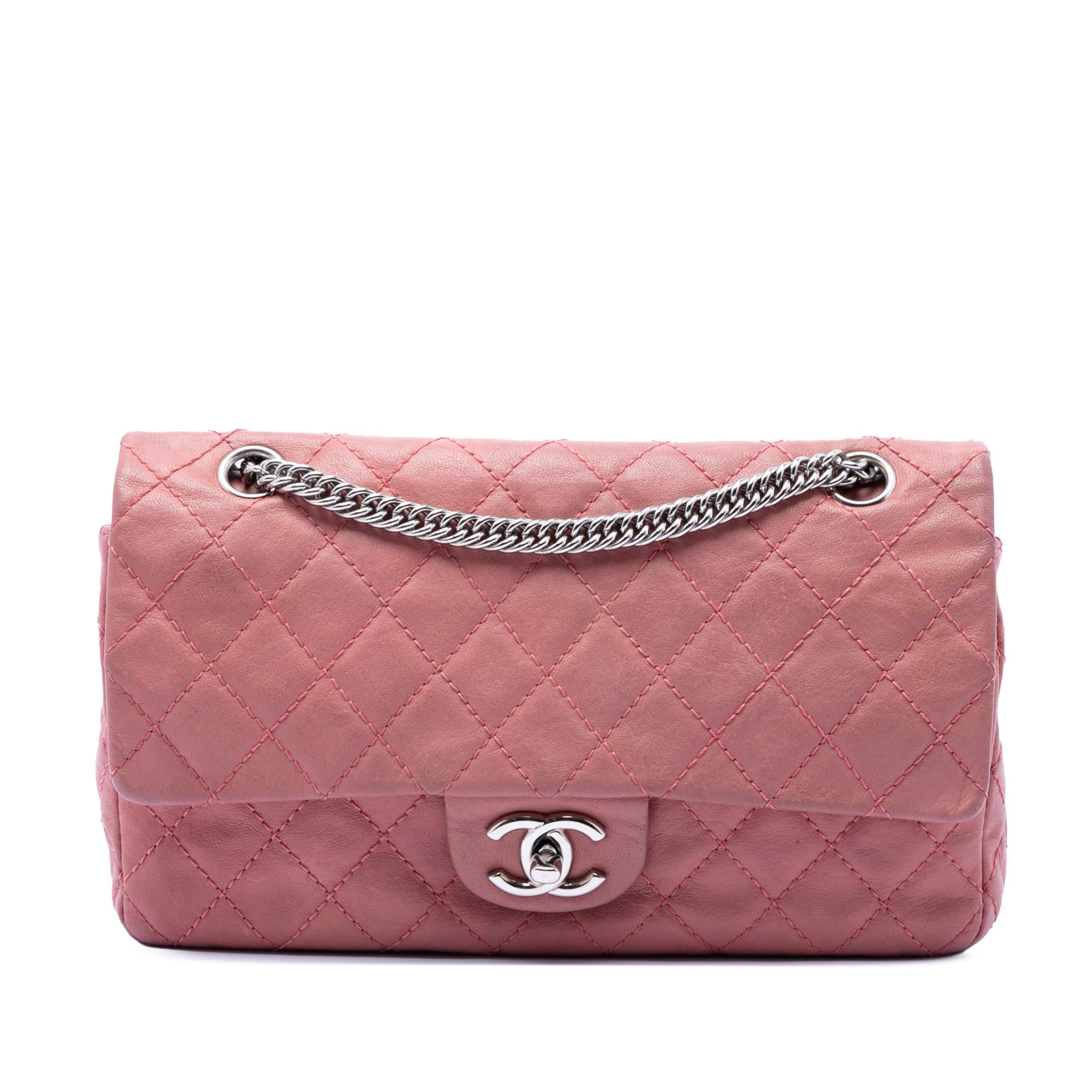 Chanel Medium Classic Washed Lambskin Bijoux Chain Double Flap