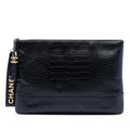 Chanel Medium Croc Embossed Calfskin Gabrielle Cosmetic Case